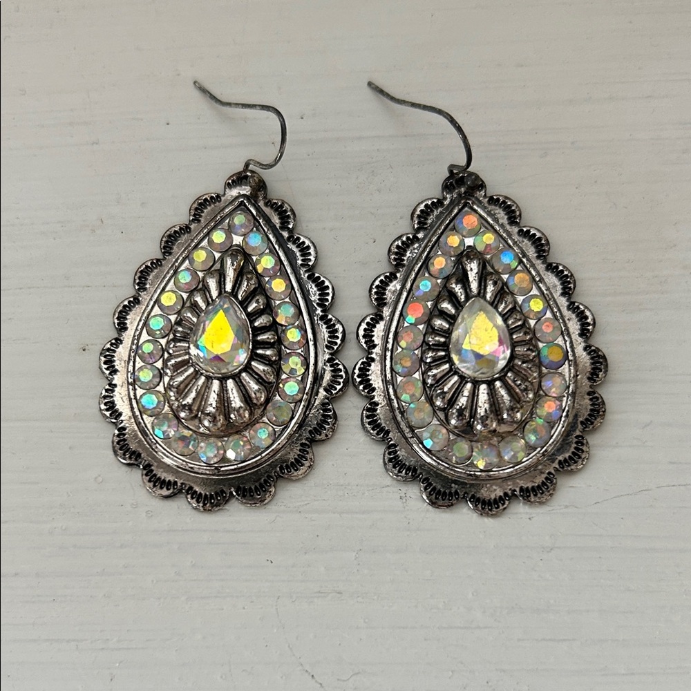 Elegant Silver Teardrop Earrings